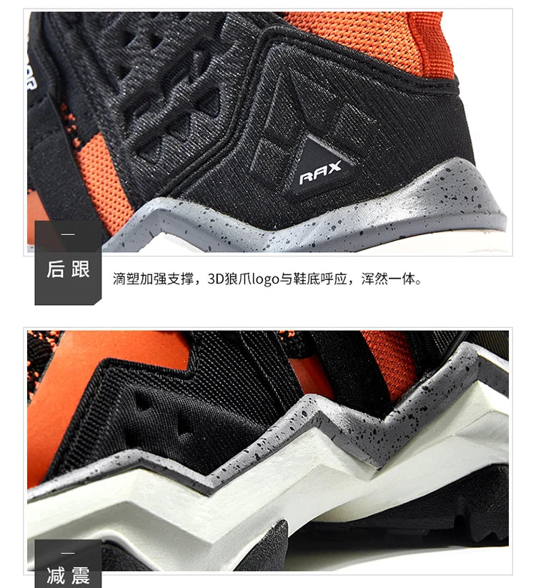 Rax  Men Hiking Shoes  Breathable Outdoor Sports Sneakers for Men Lightweight Mountain Climbing Trekking Shoes Lightweight Shoes