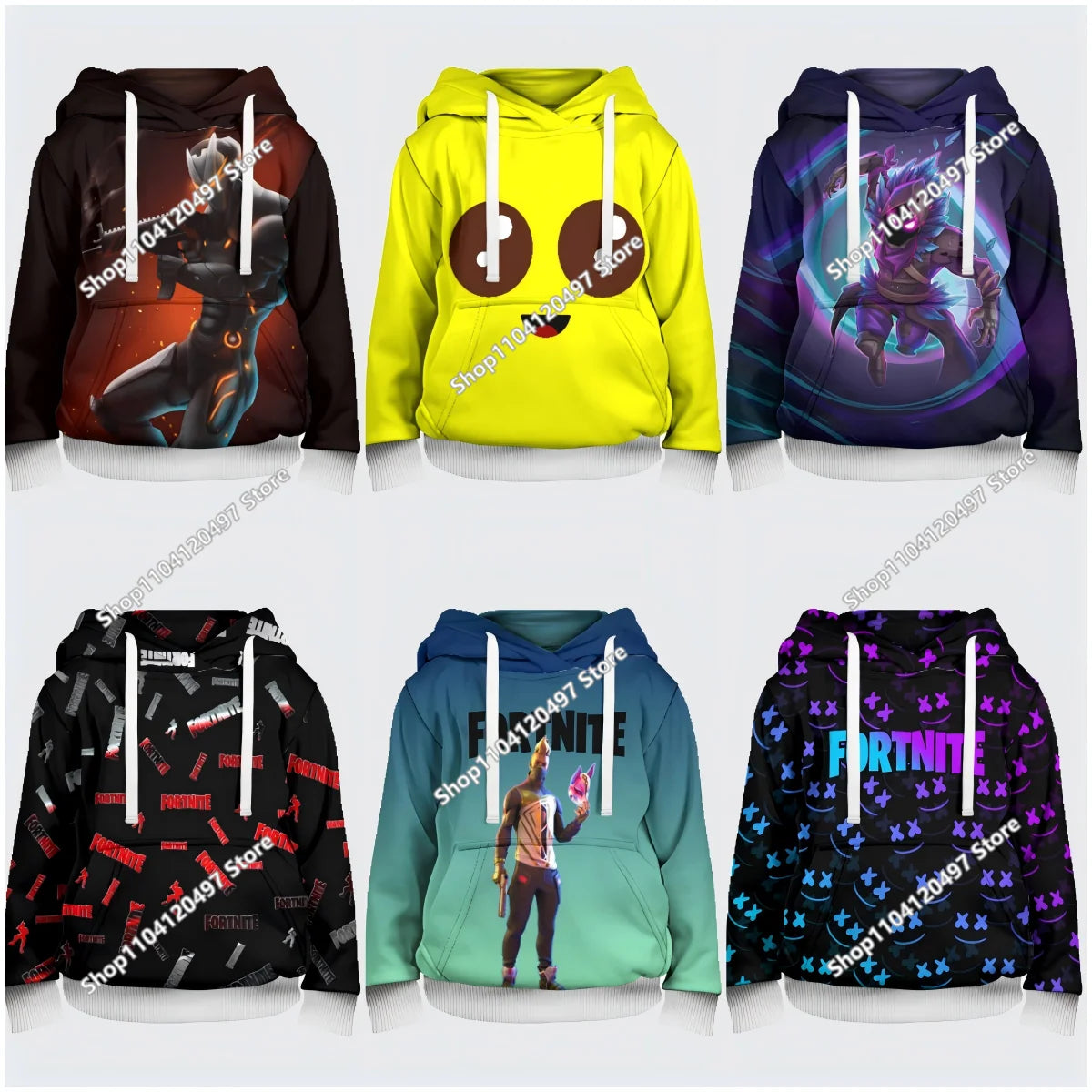 2025 Neuer Fortnite-Hoodie mit 3D-Print für Herren, Harajuku, langärmeliges Oversized-Sweatshirt, Unisex-Cosplay-Kleidung