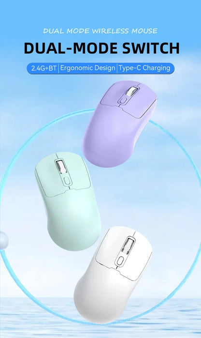 Bluetooth 5.4 Mouse 2.4G Wireless Mouse Dual Mode Silent Mouse Rechargeable Gaming Mouse for PC Computer Laptop Macbook