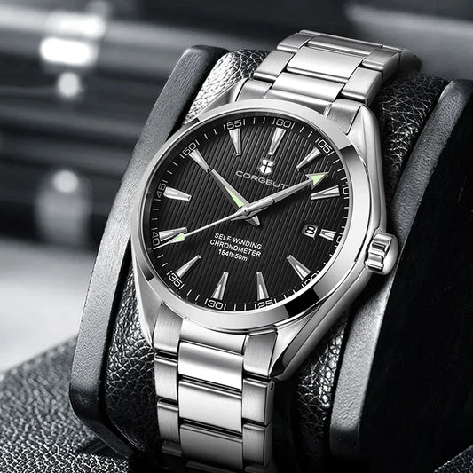 Relógio masculino Corgeut 41mm Luxury NH35 Movt Man Sport Clock automático, relógio de pulso mecânico, safira, bracelete em aço, para homem