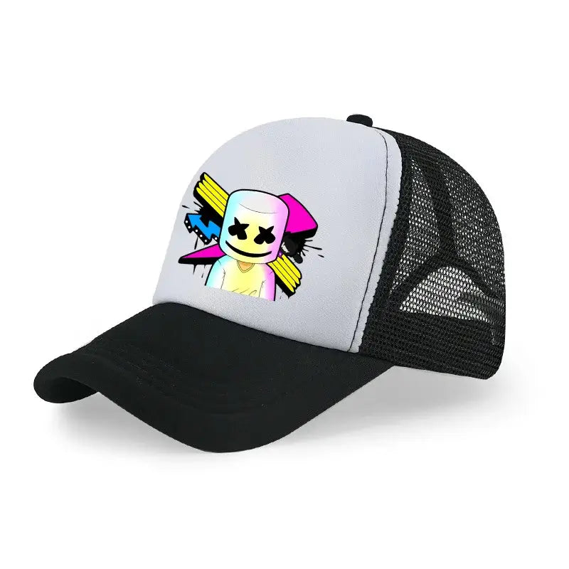 Șapcă de baseball Fortnite cu imprimeu de joc în stil desen animat, pălărie de vară pentru copii din plasă respirabilă, șapcă reglabilă cu cozoroc, cadou de ziua de naștere pentru copii