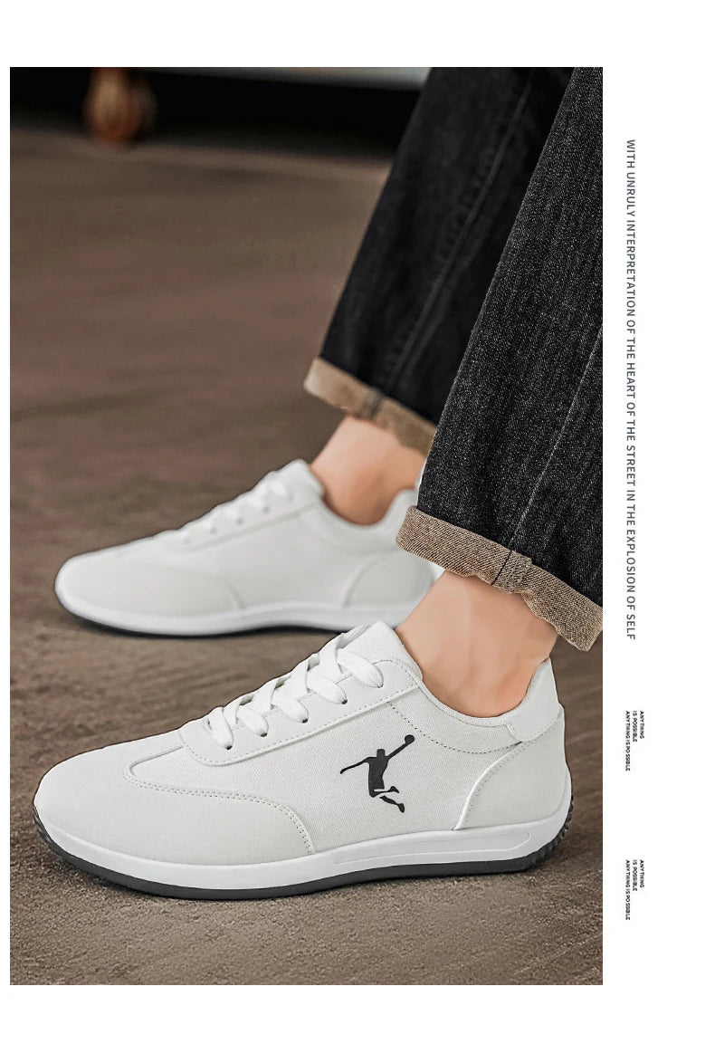 Men's Shoes, Spring and Autumn Trendy Styles, New Cross-Border Models, White, Black, Red Sneakers, Soft-Soled Breathable Men's Low-Top Versatile Casual Shoes