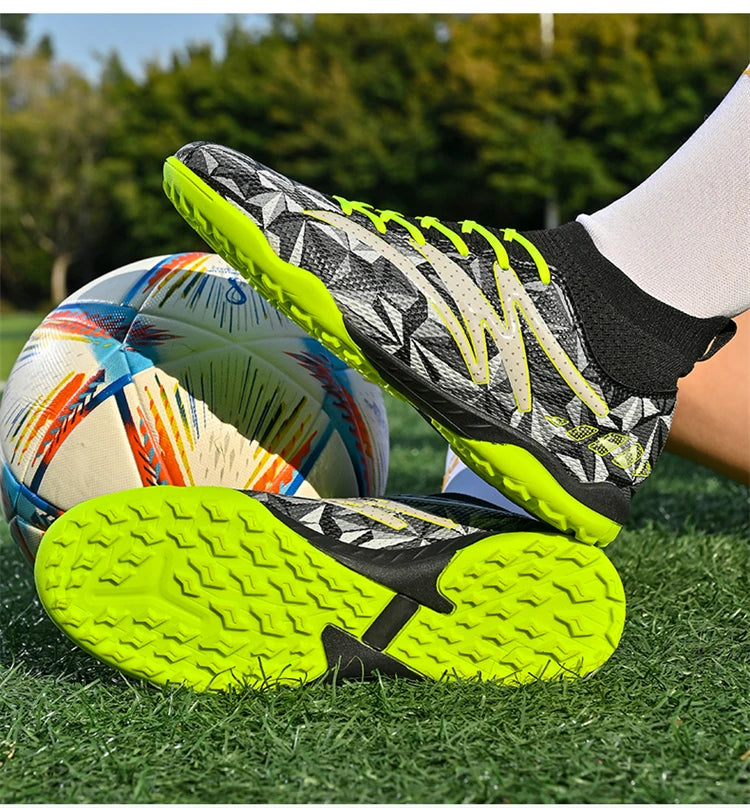 Chaussures de football pour homme, respirantes, d'entraînement, crampons, sport, plein air, TF, futsal, match, gazon synthétique, gazon naturel, drop shipping