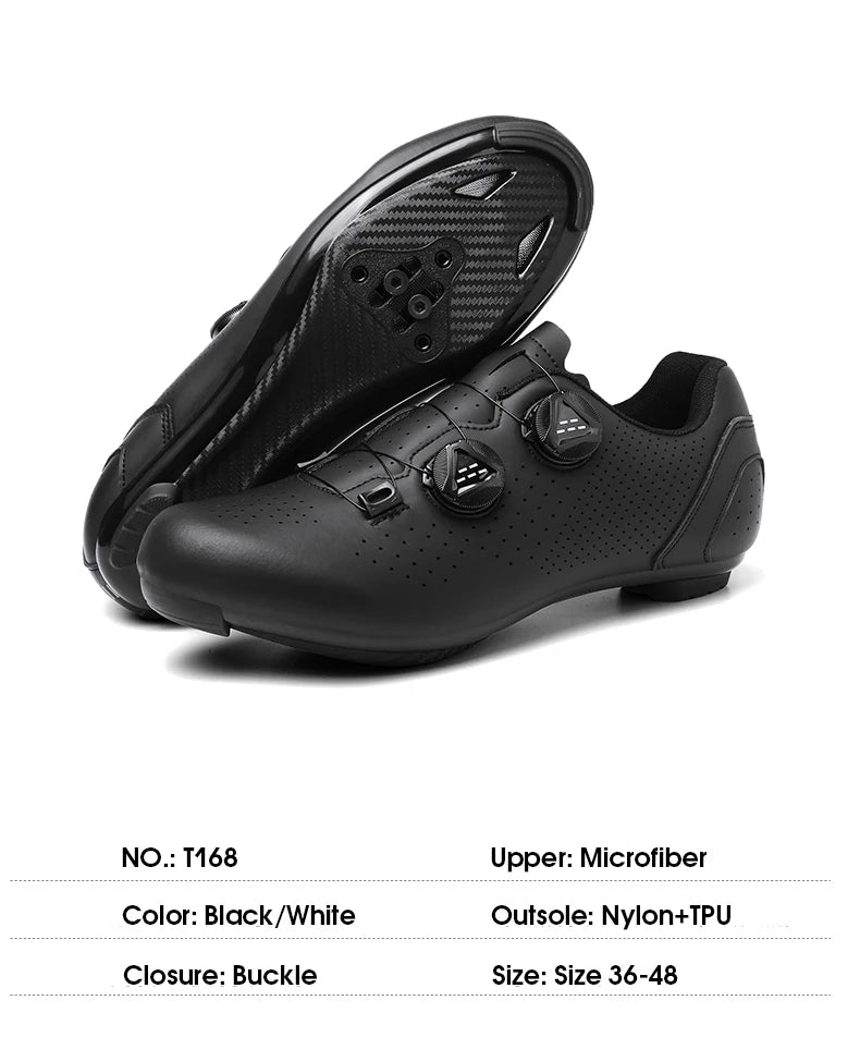 Chaussures de cyclisme VTT pour homme - Chaussures de sport pour vélo tout-terrain et vélo de route - Baskets de cyclisme plates pour la vitesse - Chaussures de VTT - Chaussures à crampons SPD