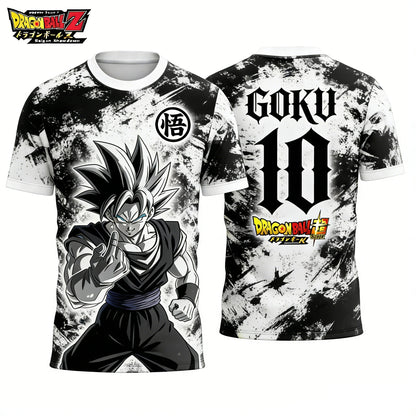 2026 Summer Dragon Ball Retro Fitness T-shirt Men's Oversized 3D Printed Short-sleeved Family Unisex Children's Sports Shirt