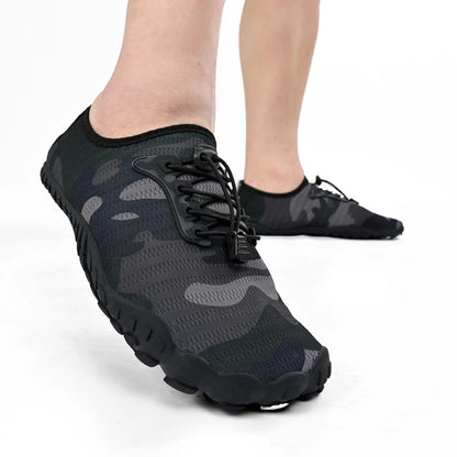 Oiaano Παπούτσια Barefoot Μαύρα με Φαρδύ Μπροστινό Μέρος για Άνδρες, Γυναικεία Αθλητικά Sneakers Unisex, Ανδρικά Υδάτινα Μποτάκια Aqua Beach με Μαλακή Σόλα, Ελαφριά και Διαπνέοντα