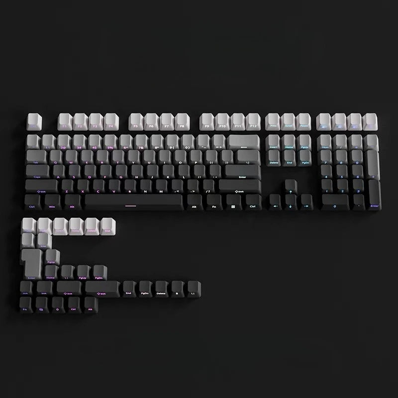 2025 Original Daylight PBT Translucent Keycaps Set – 136 OEM Side-Engraved Keycaps for 60/84/98/108 Mechanical Keyboards, MX Switch Compatible