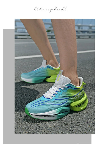 Herr-sneakers med kolplatta, utomhus-sportskor i mesh med mjuk sula, löparskor, lätta, halksäkra, vardagsskor för par, tennisskor
