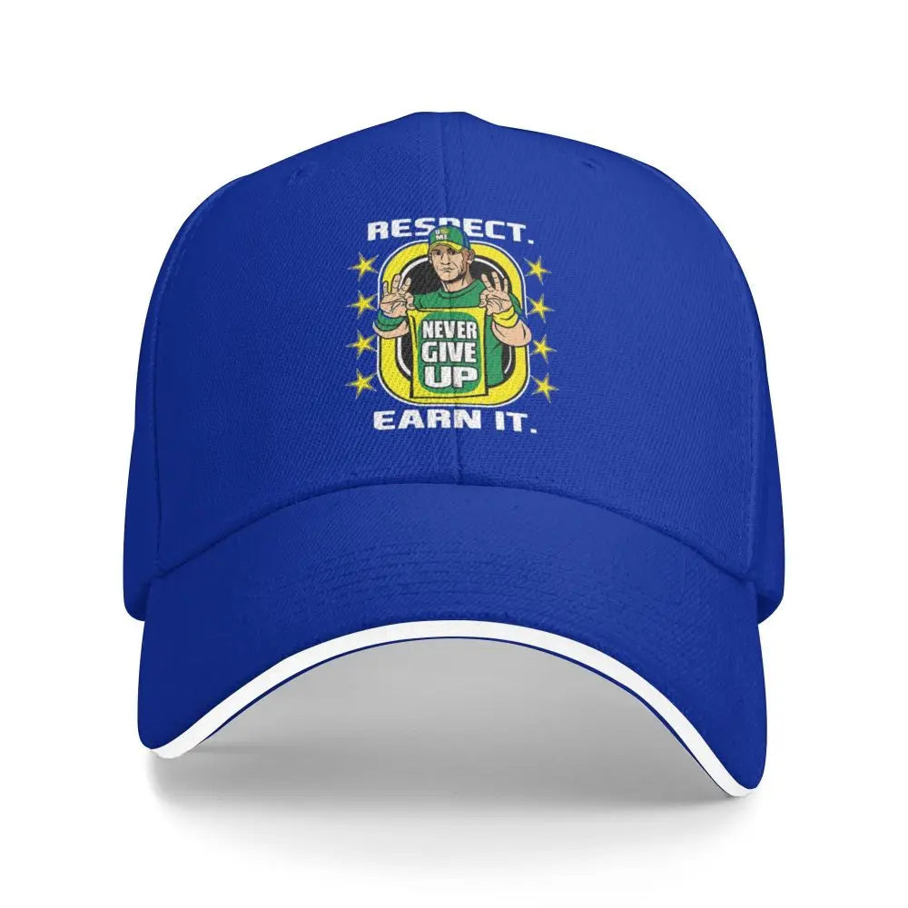 Yellow Wrestling Cena John White Custom Baseball Caps For Mens Unisex Male Beach Sunscreen Hat Snapback Cap