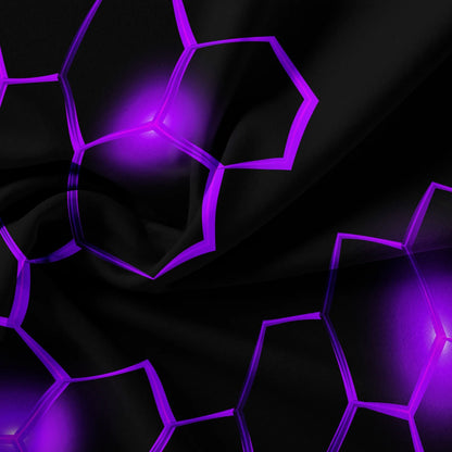 Conjunto de Capa de Edredão 3D Geométrica com Padrão Hexagonal em Favo de Mel, 3 Peças, Roupa de Cama em Poliéster Colorido com Impressão Digital e Fecho de Correr