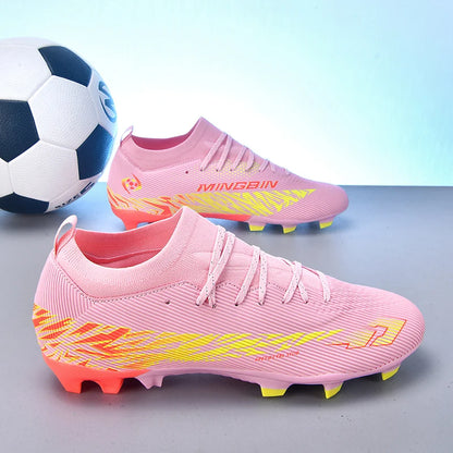Nouvelles chaussures de football professionnelles pour hommes, chaussures de football antidérapantes, unisexes, respirantes, chaussures de futsal, nouvelles chaussures à crampons, livraison directe, ultralégères