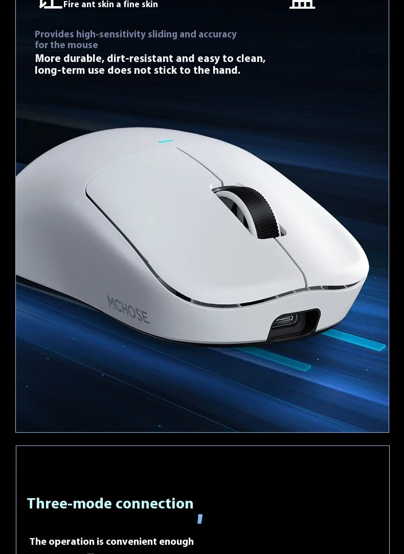 MCHOSE M7 Ultra ergonomická herná myš PAW3950 Super Sensor TOPSPEED s frekvenciou snímania 8000Hz, ľahký dizajn, Realtek Master Mice
