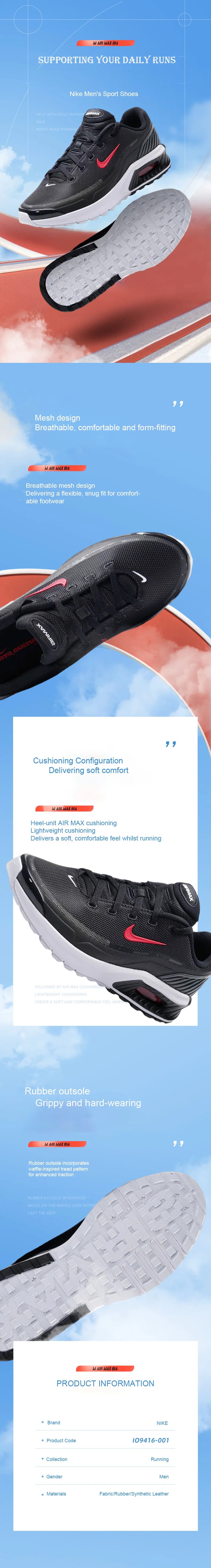 Chaussures de sport Nike pour homme Air Max Bia : chaussures à amorti pneumatique, absorbant les chocs, résistantes à l'usure, respirantes, chaussures de ville et de course à pied