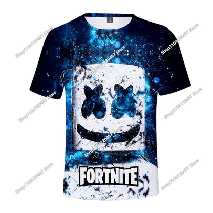 Children's Summer T-Shirt Battle Royale Fortnite Hero Victory 3D T-shirt Tees Boys Girls Baby Clothes