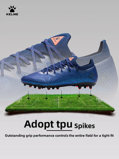 Chaussures de football professionnelles pour adultes Kelme Tf Nail Breaking, chaussures d'entraînement pour jeunes, chaussures de football Mg antidérapantes pour match