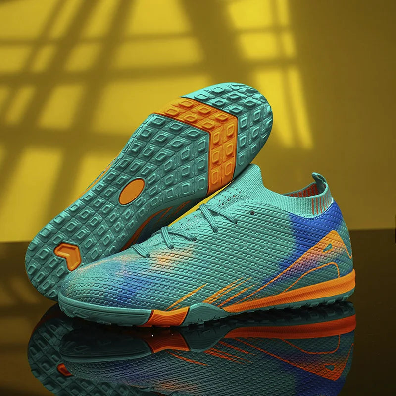 Professional Men's Outdoor FG Bottomed Football Shoes Adult Durable Comfortable Training Shoes Teenagers Non Slip Soccer Shoes