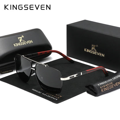 KINGSEVEN Nové luxusní sluneční brýle pro muže a ženy, UV400, čtvercový velký rám, polarizované skla, outdoorové, ležérní, módní, řidičské brýle