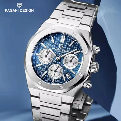 2025 PAGANI DESIGN PD1707 Mens Quartz Wristwatches 40MM Stainless Steel Sapphire Glass Waterproof Luxury Clock Gift Reloj Hombre