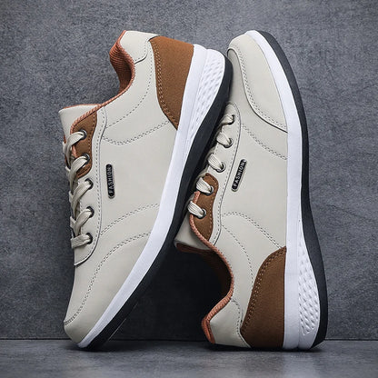 Chaussures de marche imperméables pour homme « Four Seasons » - Chaussures de sport décontractées en cuir pour homme - Chaussures de camping antidérapantes - Chaussures de tennis pour homme