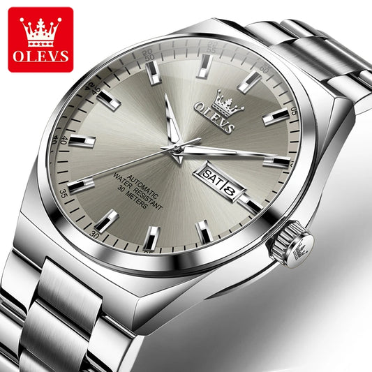 OLEVS Top Brand Luxury Automatic Watches Men Waterproof Watches 316L Steel Business Mechanical Men's Watch relogios masculino