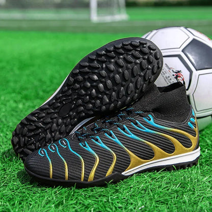 Men Soccer Shoes Sport FG/TF Outdoor Football Boots Training Boys Match Non Slip Long Spikes Cleats Indoor Futsal Comfortable