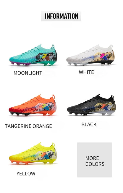 Chaussures de football pour homme, gazon, ultralégères, sportives et confortables, pour adulte, antidérapantes, crampons d'extérieur, sport, futsal, entraînement, match