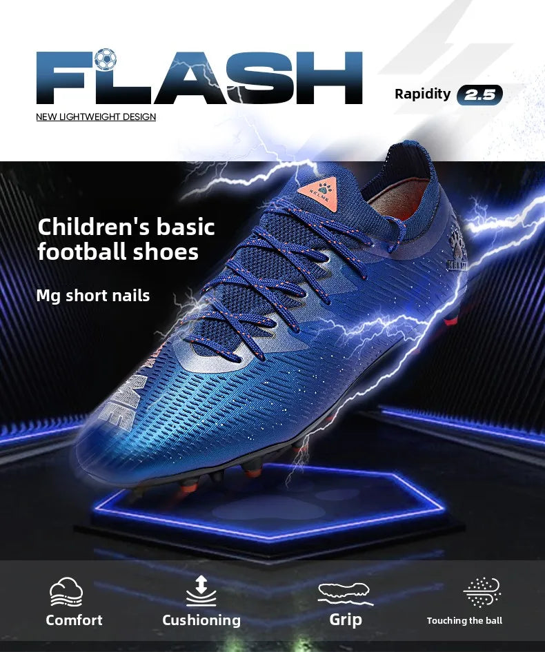 Chaussures de football professionnelles pour adultes Kelme Tf Nail Breaking, chaussures d'entraînement pour jeunes, chaussures de football Mg antidérapantes pour match