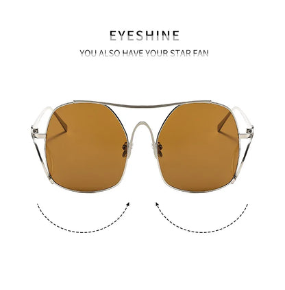 Y2k Polygon Oversized Sunglasses Women Luxury Brand Metal Sun Glasses Fashion Personality Outdoor Retro Eyeglassess Uv400 Men