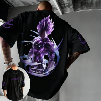 Dragon Ball Men's and Women's T-shirt Son Goku Anime Loose Oversize Tee Summer Spring Boy's Short Sleeves Parent-child Outfits