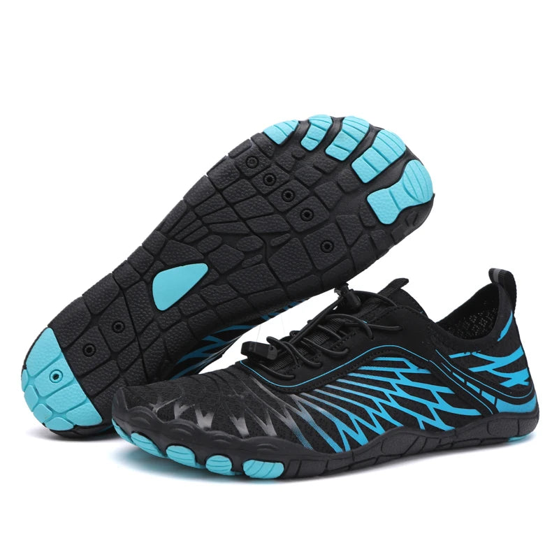 Men's Water Shoes and Women's Beach Barefoot Aqua Shoes, Quick-Dry Swimming, Wading Sports Sneakers for Upstream Boating, Fishing, Surfing