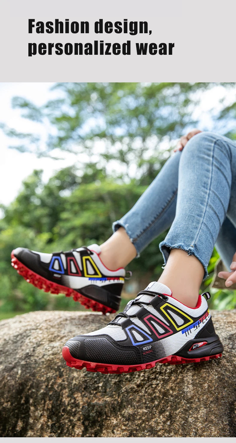 Women's Hiking Shoes Waterproof Outdoor Sports Shoes Women's Walking Travel Sports Shoes Bicycle Sports Shoes Running Shoes