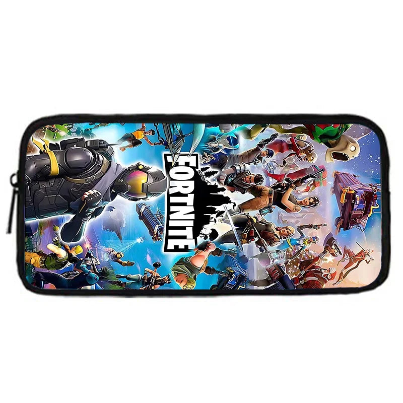 Mochila Escolar Infantil com Mala de Ombro e Estojos para Lápis, Malas Escolares com Design Hot Game-F-FortniteS para Rapazes e Raparigas, Melhor Presente