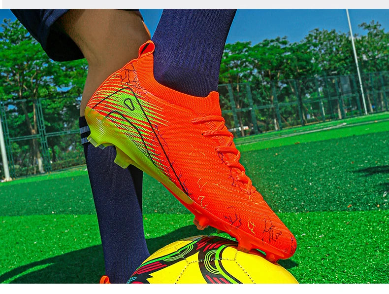 Chaussures de football pour homme, chaussures de foot antidérapantes, baskets d'entraînement FG, crampons de qualité supérieure, vente en gros, drop shipping, unisexe, adulte