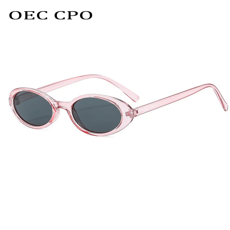 Malé oválné sluneční brýle pro ženy a muže, trendy, vintage, hip hop, kočičí oči, dámské, leopardí, černé, punkové, UV400, Oculos