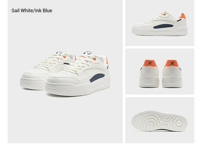 Xtep Skateboardsko 2025 Sommer lette sportssko med tyk sål, lave moderigtige sneakers i streetstyle 875319310016