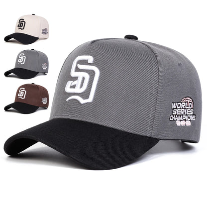 Unisex-Baseballkappen mit SD-Buchstabenstickerei, verstellbare Freizeitkappen, Sonnenkappen für Frühling und Herbst