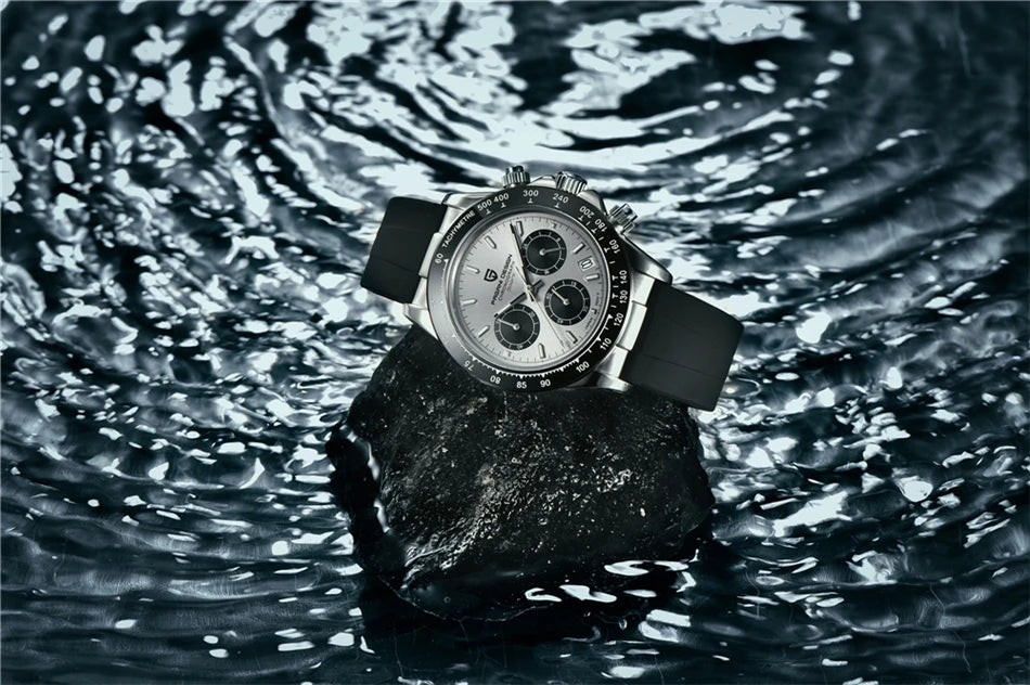 PAGANI DESIGN V2 40MM Meteorite dial Men Quartz Watches Sapphire Retro Chronograph  Waterproof Watch For Men Reloj0 hombr