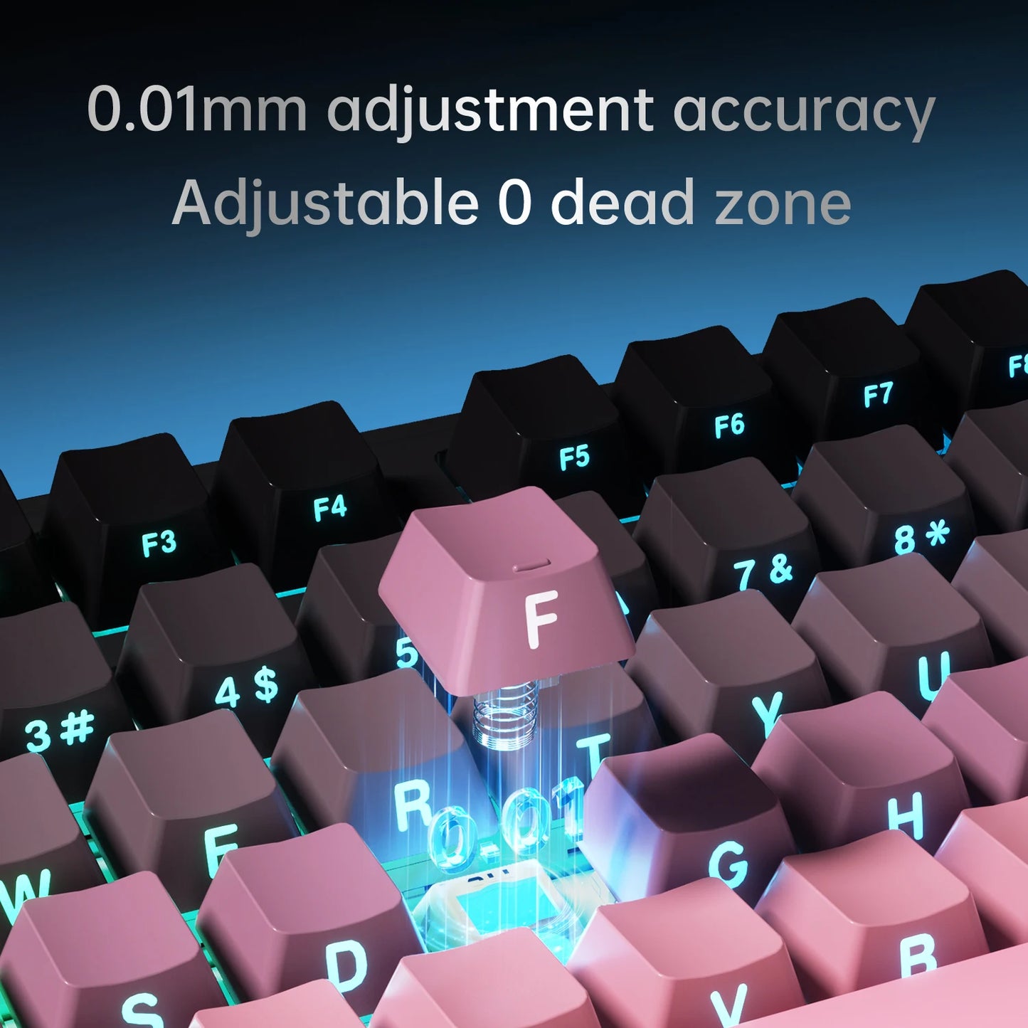 AJAZZ AK980 MAX Wired Magnetic Switch Keyboard 0.01mm 8K Mechanical Keyboards Hot Swap ARGB E-sports Games Customized Keyboard