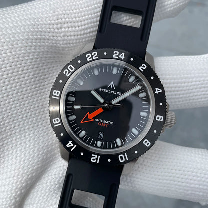 STEELFLIER Official SF793 Luxury GMT Mechanical Wristwatch Steel Bezel NH34 Movement Super Luminous 20Bar Waterproof Dive Watch
