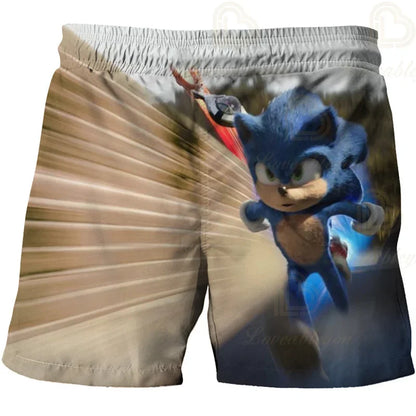 3D Print Fashion Children's Pants S-Sonici Shorts Kids Summer Beachwear Swim Trunks Swimsuits Beach Shorts Trousers