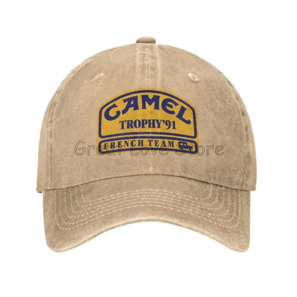 Camel Trophy 91 Cowboy-Hut, Retro, verstellbar, gewaschene Baumwolle, Golfmütze, Sommer, Vintage, Sonnenblenden, Baseballmützen