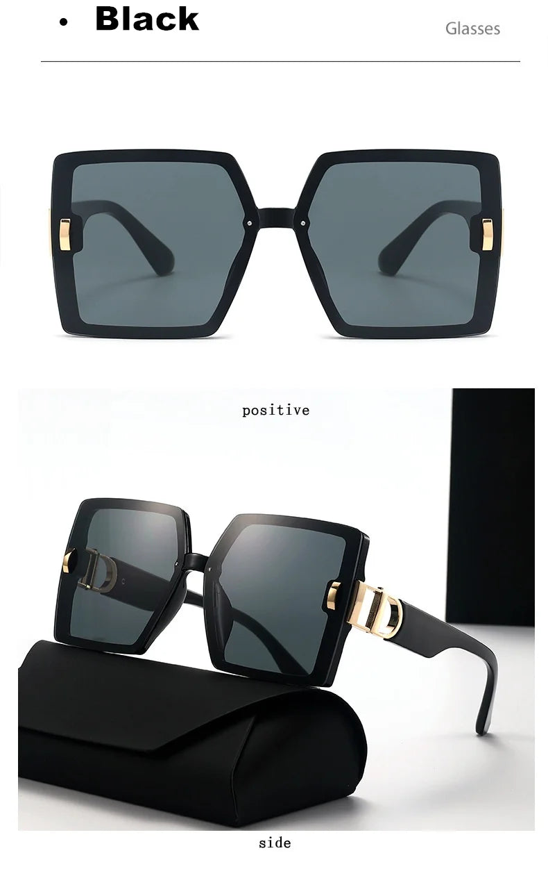 2025 new high-end large frame D-mill sunglasses for women(DS-25022)