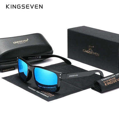 KINGSEVEN Obdélníkové retro polarizované sluneční brýle TR90 pro ženy a muže, cyklistické, UV400, horolezecké, s ochranou proti oslnění, outdoorové sportovní brýle