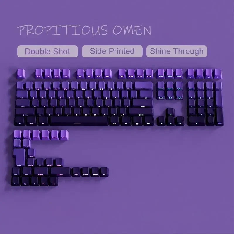 2025 Original Daylight PBT Translucent Keycaps Set – 136 OEM Side-Engraved Keycaps for 60/84/98/108 Mechanical Keyboards, MX Switch Compatible