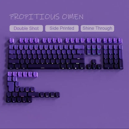 2025 Original Daylight PBT Translucent Keycaps Set – 136 OEM Side-Engraved Keycaps for 60/84/98/108 Mechanical Keyboards, MX Switch Compatible