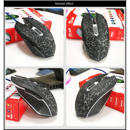 USB Wired Mouse Mouse Gamer LED Computer Gaming Mouse Colorful Professional Ultra-precise Game For Dota 2 For LOL Gamer 2400 DPI