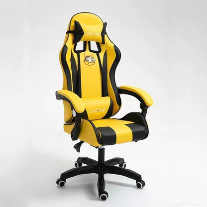 Ergonomic PU Leather Gaming Chair with Adjustable Height, Reclining Computer Chair, Swivel Office Chair for Home Office, Gaming & Study