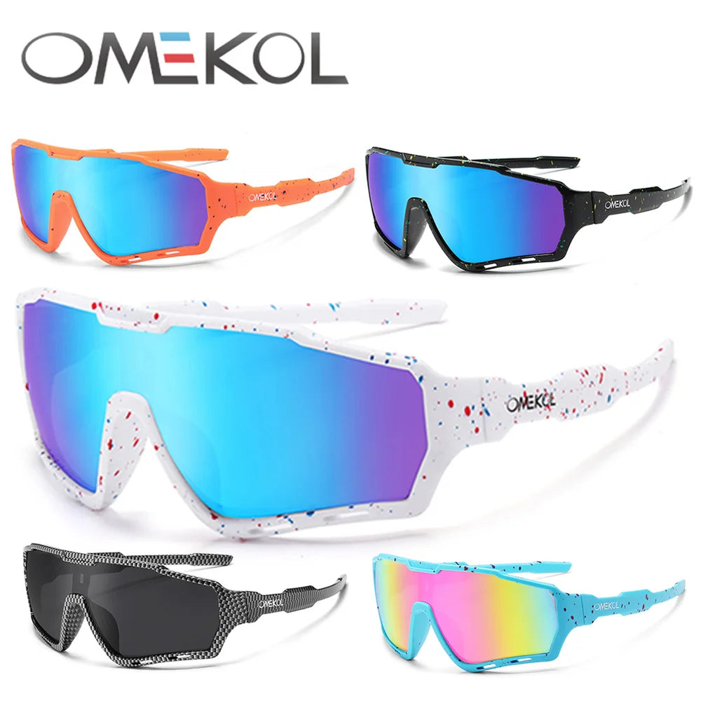 OMEKOL Nové cyklistické sluneční brýle UV400 pro muže a ženy, na softball, rybaření, turistiku, běh, outdoorové brýle, baseballové sportovní sluneční brýle