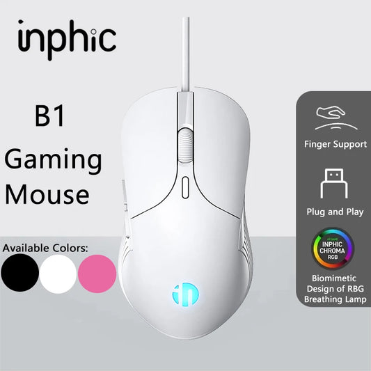 INPHIC B1 USB Wired Mouse Silent Office Gaming Mouse for PC and Laptops