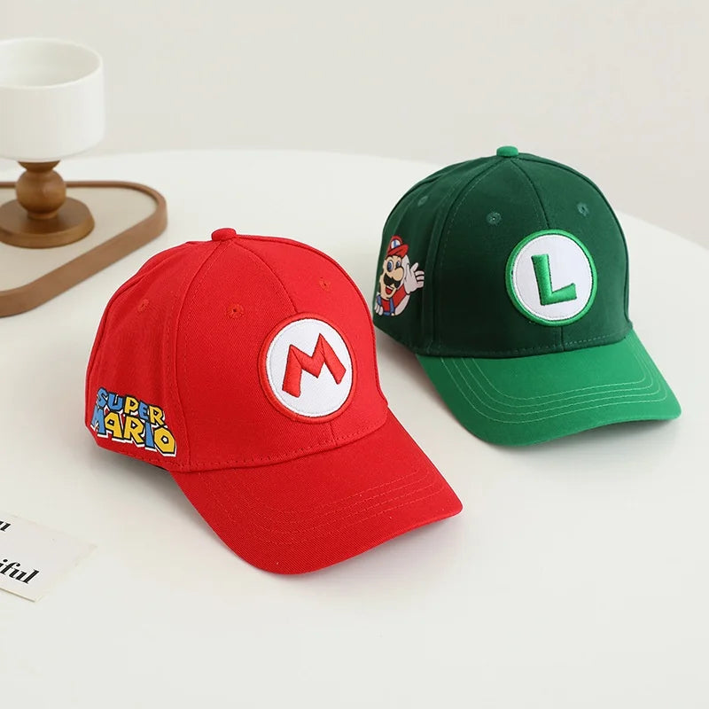 Yoshi Bowser Luigi Super Mushroomi Duckbill Cap Baseball Cap Cartoon Patterned Mesh Cap Summer-appropriate hats for kids Trendy